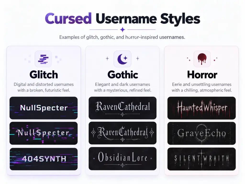 how to make a cursed username