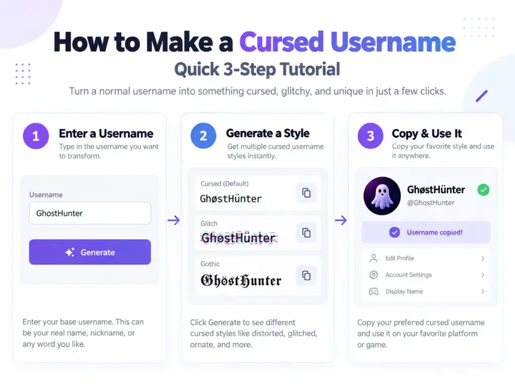 how to make a cursed username