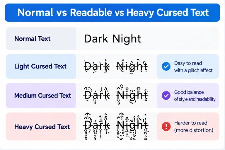 how to make cursed text readable

