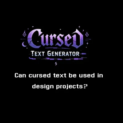 Can cursed text be used in design projects