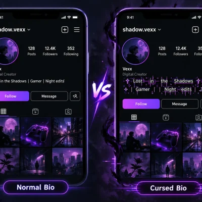 how to use cursed text in Instagram bio