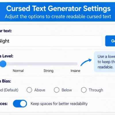 how to make cursed text readable